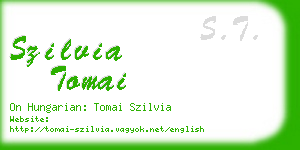 szilvia tomai business card